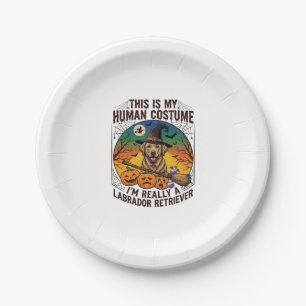 Human Costume Labrador Retriever Halloween Witch H Paper Plate