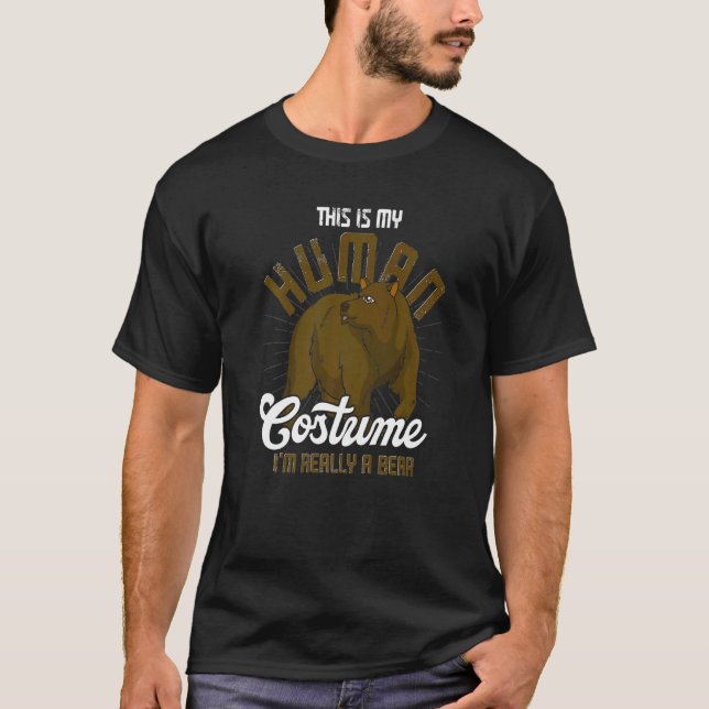 Human Costume Party Forest Animal   Bear T-Shirt (Front)