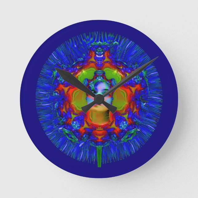 Human Dandelion Round Clock (Front)