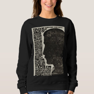 human dark side face with typography art sweatshirt