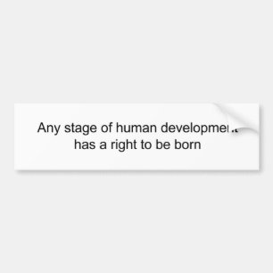 human development rights bumper sticker