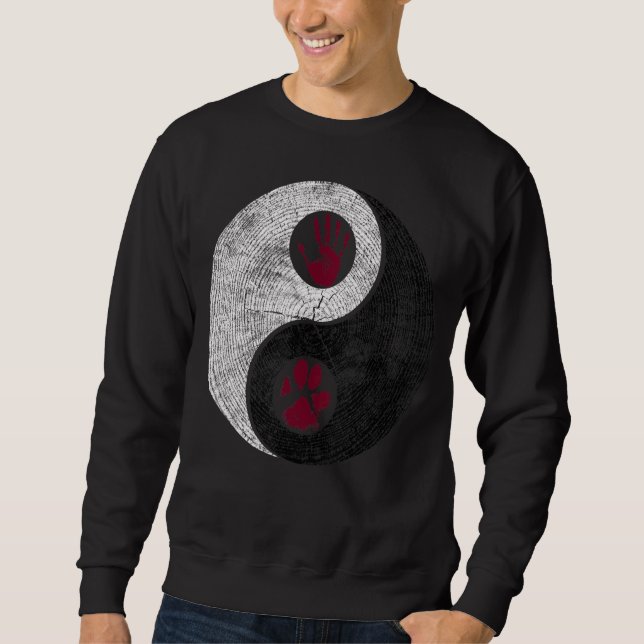Human Dog Yin Yang Sweatshirt (Front)