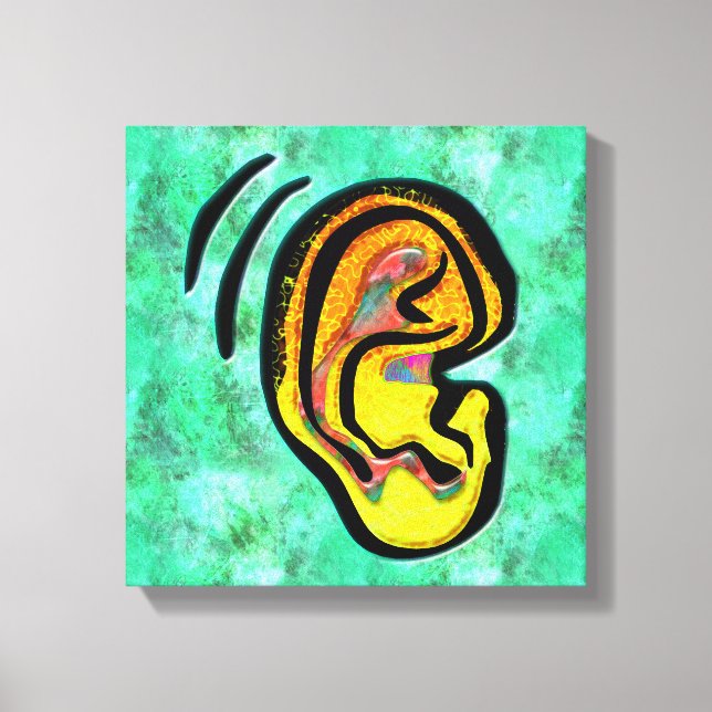 Human Ear Canvas Print (Front)