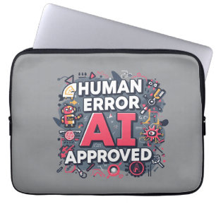 Human Error AI Approved Digital Art Laptop Sleeve