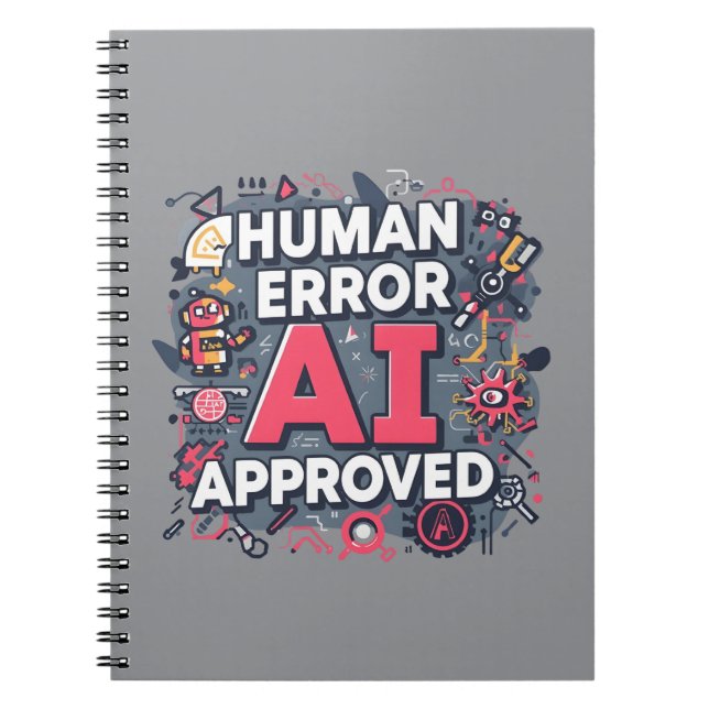Human Error AI Approved Digital Art Notebook (Front)