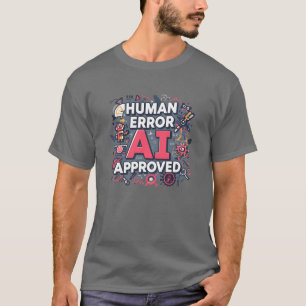 Human Error AI Approved Digital Art T-Shirt