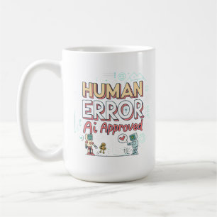 Human Error AI Approved Robot Art Coffee Mug