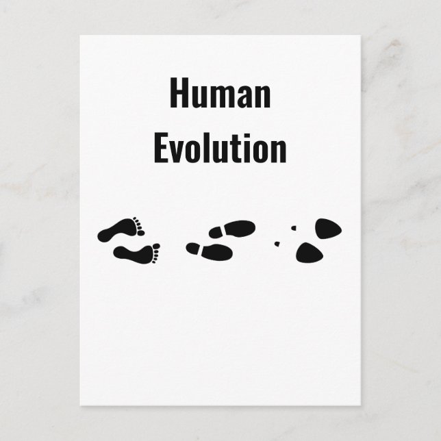 Human Evolution Barefoot to Heels Postcard (Front)