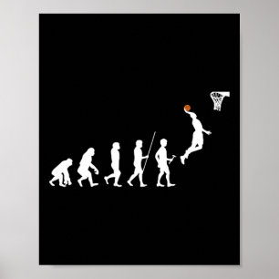 Human Evolution Basketball  Poster