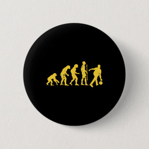 Human Evolution Bowling Funny Bowler Men Women Kid 6 Cm Round Badge