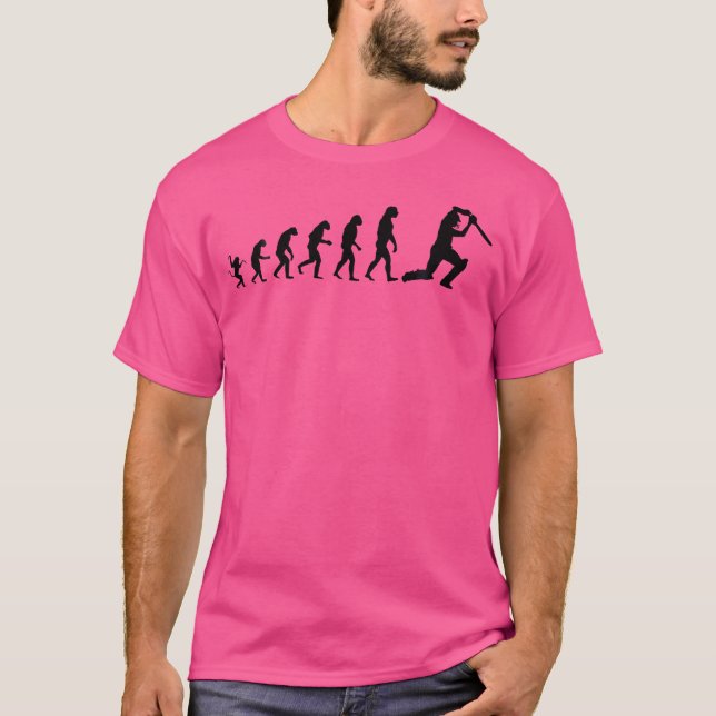 Human Evolution Cricke T-Shirt (Front)