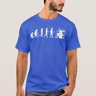 Human Evolution Drummer T-Shirt