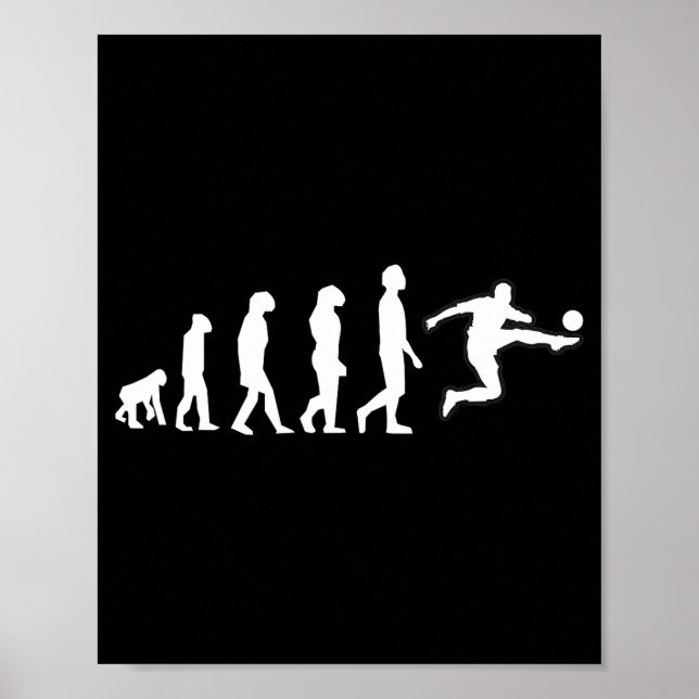 Human Evolution Ends With Soccer Player Kick Motio Poster (Front)