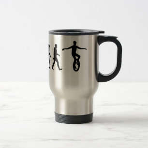 Human Evolution: Mountain Unicycling (MUni) Travel Mug