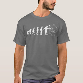 Human Evolution Pizza Delivery Guy Eating Pizza It T-Shirt