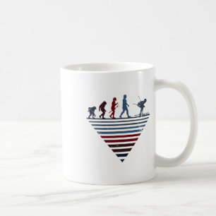Human Evolution - Player Vintage Skiing Coffee Mug