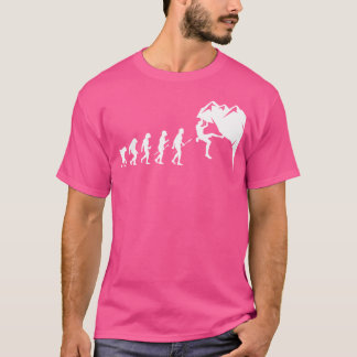 Human Evolution Rock Climbing Bouldering Mountain T-Shirt