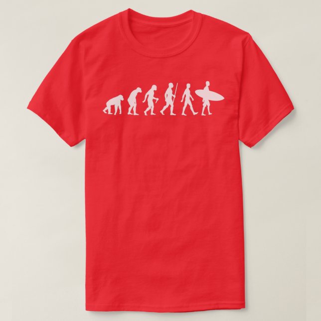 Human evolution Surf Evolutionary biology Homo sap T-Shirt (Design Front)