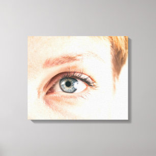 Human eye closeup canvas print