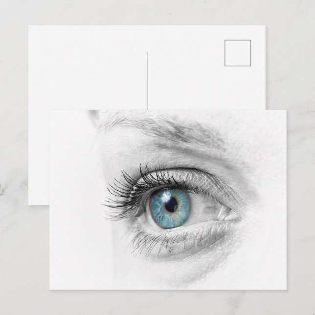 Human eye closeup postcard (Front/Back)