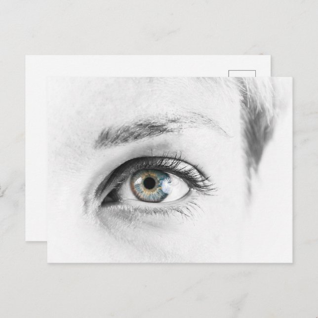 Human eye closeup postcard (Front/Back)