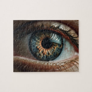 Human eye: sight, eyesight, retina, eyelash jigsaw puzzle