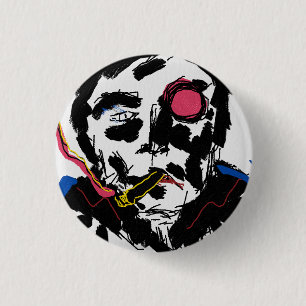 Human face Funky Button