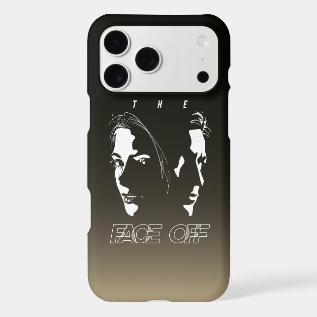 Human Face-off Silhouette Art | (Back)