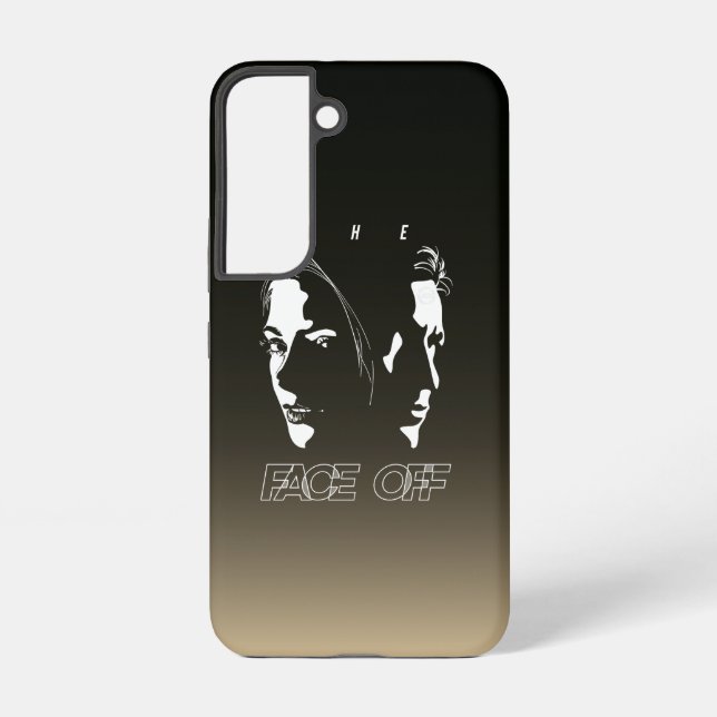 Human Face-off Silhouette Art | Samsung Galaxy S22 Case (Back)