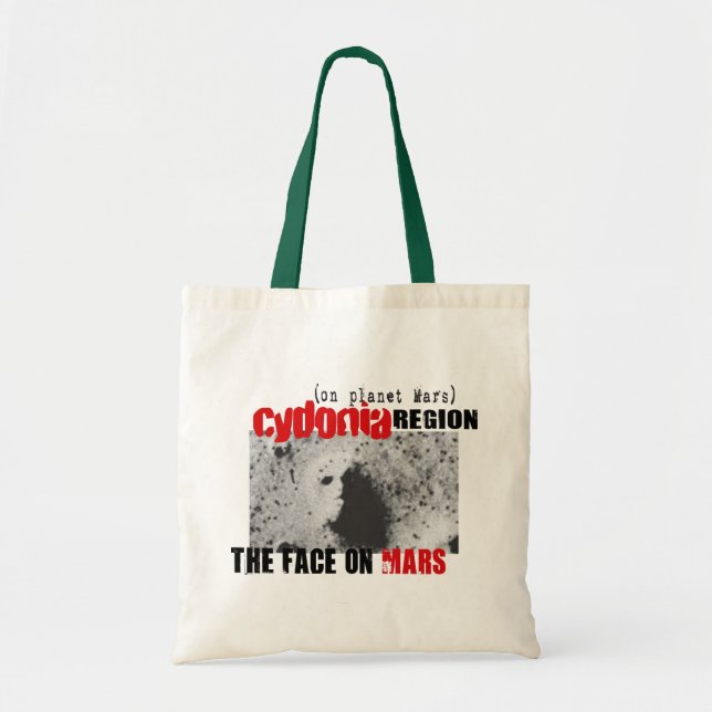 Human Face on Planet Mars Tote Bag (Front)