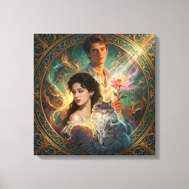 Human Form, Feline Soul – Mystic Cat Wall Art (Front)