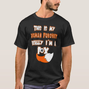 Human Fursuit Cute Furry Fandom Fox T-Shirt