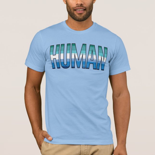 Human Gay Male Pride T-Shirt (Front)