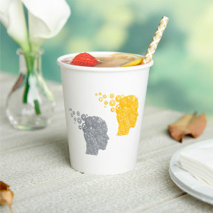 Human Head Gears Paper Cups