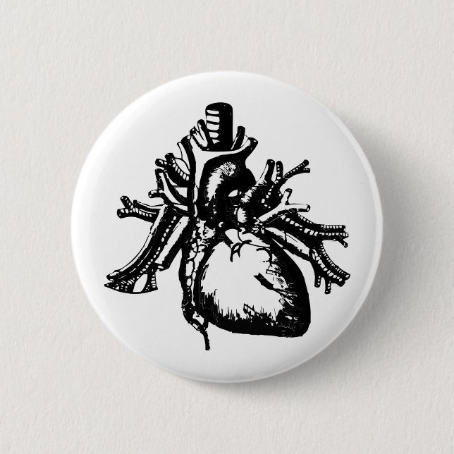 Human Heart 6 Cm Round Badge (Front)