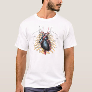 Human Heart Anatomy Illustration T-Shirt