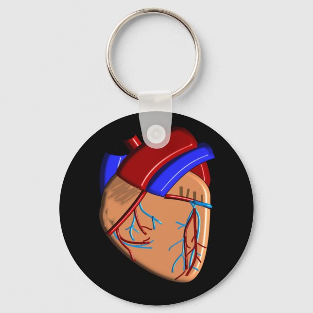 Human Heart iPhone and Electronics Cases Key Ring (Front)