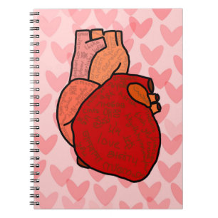 Human Heart with Love in Different Languages  Notebook