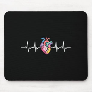 Human Heartbeat Ecg Cardiology Anatomical Medical Mouse Pad