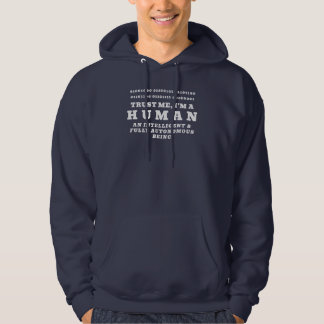 Human Hello Binary Code Promo QR Code - Tech Humou Hoodie