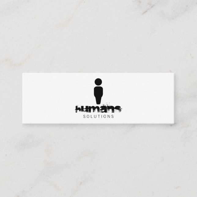 Human Icon Mini Business Card (Front)
