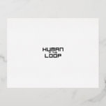 Human in the Loop Minimalist Technical Foil Holiday Postcard<br><div class="desc">A professional update from the lead operator. High-quality matte postcard featuring clean,  blocky typography on a stark,  professional white background for high-stakes correspondence.</div>