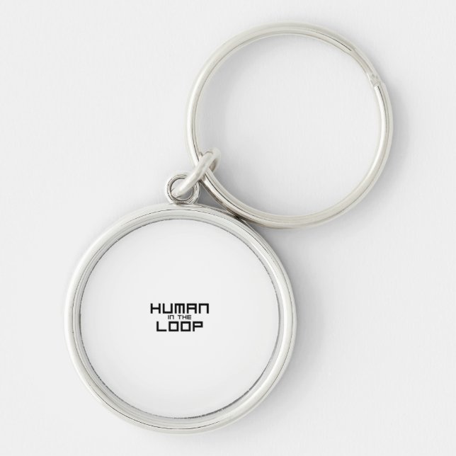 Human in the Loop Minimalist Technical Key Ring (Front)