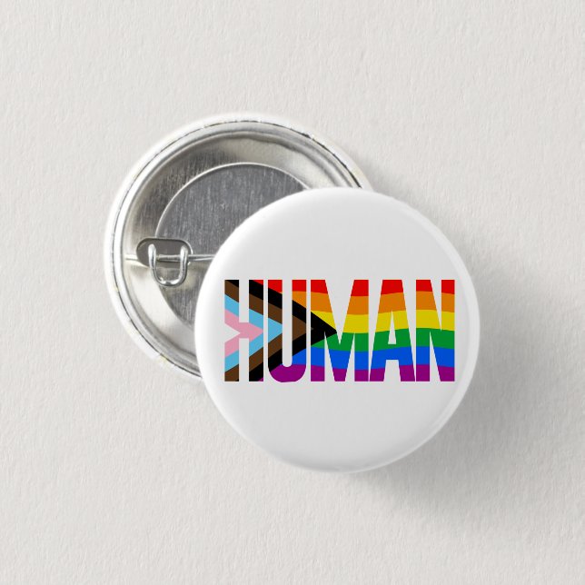 Human Inclusivity Pride Flag 3 Cm Round Badge (Front & Back)
