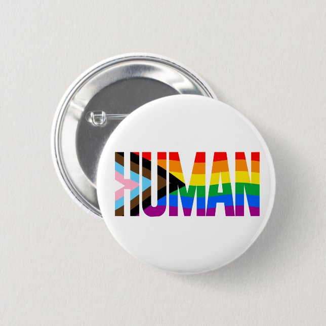 Human Inclusivity Pride Flag 6 Cm Round Badge (Front & Back)