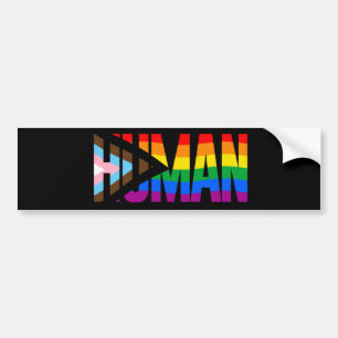 Human Inclusivity Pride Flag Bumper Sticker