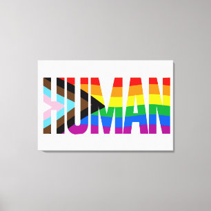 Human Inclusivity Pride Flag Canvas Print