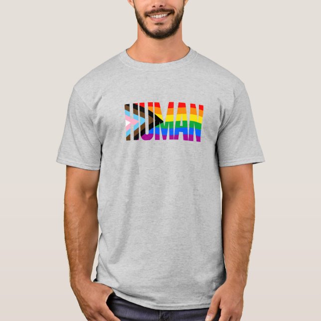 Human Inclusivity Pride Flag T-Shirt (Front)