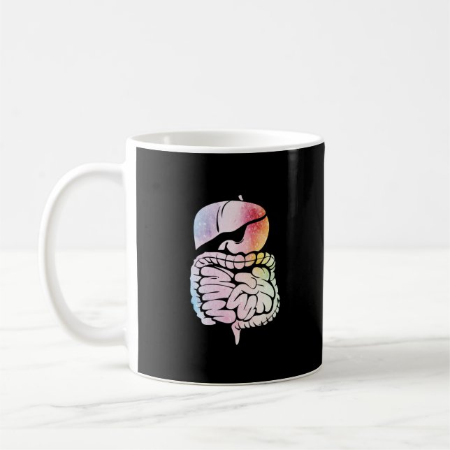 Human Internal Organs Anatomy Art Digestive System Coffee Mug (Left)
