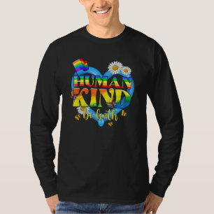 Human Kind Be Both LGBTQ Ally Pride Rainbow Kindne T-Shirt